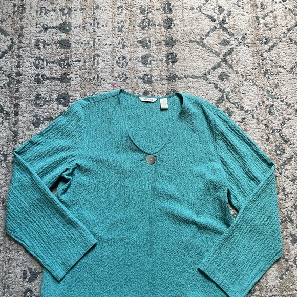 Orvis One Button Cardigan Size Large Lightweight Summer Colour Outdoor Beach - Picture 4 of 6